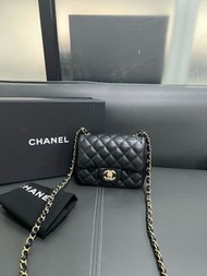 Chanel mini square  黑金方胖子