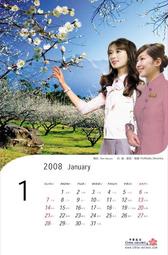 《華航航站》中華航空 2008年 林志玲月曆  150含郵