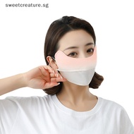 {SWEET} Breathable Ice Silk Eye Protection Masks Adjustable Cool Anti-UV Sun Face Cover Outdoor Cycling Hiking Sun Protective Face Masks {sweetcreature}