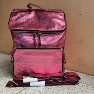 Brhas Pati Metallic Pink 3 Way Backpack Preloved 023