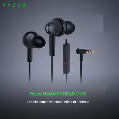 Razer HAMMERHEAD DUO Dual-core In-ear Gaming Earphones Stereo Music Sports Headset 3.5mm Wired Earbu