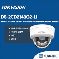 HIKVISION DS-2CD2143G2-LI 4MP ACUSENSE SMART HYBRID LIGHT DOME IP CAMERA