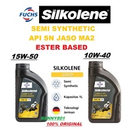 FUCHS SILKOLENE 4T COMP 4 10W-40/15W50 1LITER API SN JASO MA2 ESTER BASED