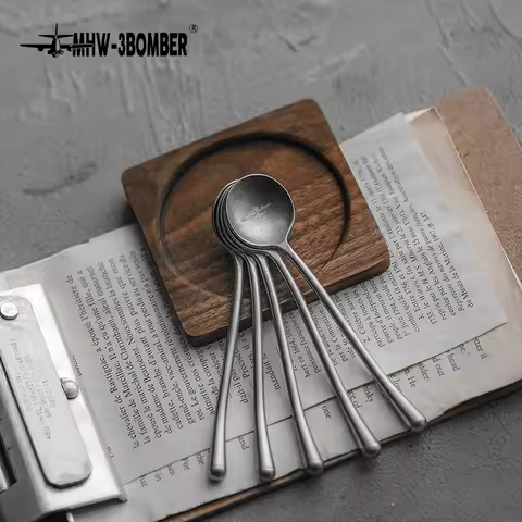 MHW-3BOMBER Stainless Steel Coffee Stirring Spoon Exquisite Coffee Spoon Portable Coffee Tools Profe