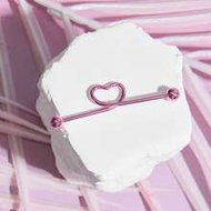 1pc Sweet Pink Industrial Earring Star Industrial Piercing Jewelry Stainless Steel Heart Industrial 
