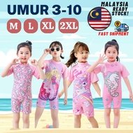 Kids Girl Swimwear Swimsuit Mermaid Unicorn One Piece Baju Mandi Girl Baju Renang Budak Perempuan