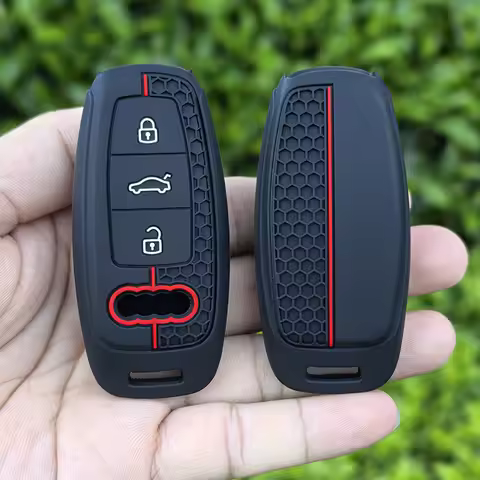 Silicone Car Remote Key Case Cover for Audi A3 A4 B9 A6 A7 4K A8 E-tron Q5 Q8 C8 D5 SQ8 Key Protecti