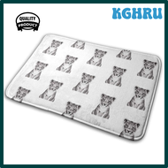 KGHRU Baby Lion - Black &amp; White 3D Soft Non-Slip Mat Rug Carpet Cushion Lion Baby Lion Baby Cub Lion Cub Cute Lion Lion Watercolor DGRWE