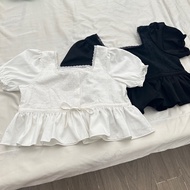 JADE TOP - DEROSE Short-Sleeved Blouse with Cute Drawstring Embroidery