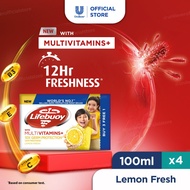 Lifebuoy Lemon Fresh Anti-Bacterial Bar Soap 3+1pcs (4x100g)