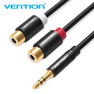 Vention 3.5mm Male to 2 RCA Female Jack Stereo Audio Cable Y Adapter Gold Plated Red and White to Headphone Cord Compatible with MP3 TV DVD Player DJ Controller Mixer Speaker