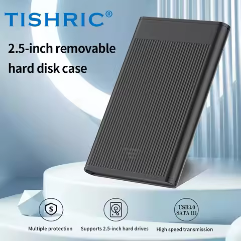 TISHRIC External Hard Drive Enclosure HDD Case 2.5Inch Portable Hard Disk External Case USB3.0 for G
