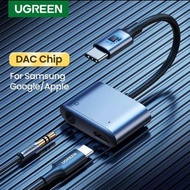 UGREEN USB C TO AUDIO DAC SUPPORT PD CHARGING - UGREEN DAC USB 2 IN 1 - SM SOUND