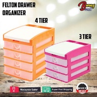 FELTON Drawers Organizer 3 & 4 Tiers Document A4 Paper Stationery/Rak Dokumen