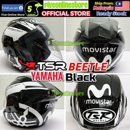 TSR 718 Helmet TSR Beetle MOVISTAR Yamaha Black Yamaha Blue With Clear Visor TSR Helmet Yamaha Movis