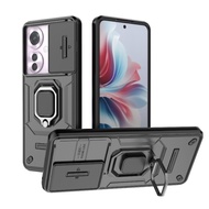 Ready stock Sliding Camshield TPU + PC Shockproof Phone Case with Holder For OPPO Reno11 F 5G Global