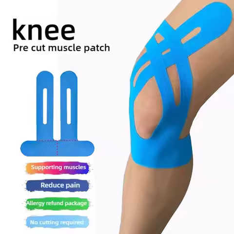 Knee Tape Elastic Adjustable Kinesiology Tape 1Pcs Pre-cut Knee Kinesiology Tape For Running Hiking 