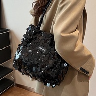 包包 女 斜挎包 2024 新款 腋下包 女 百搭 快速出货大容量爆款包包2024新款夏季百搭手提包单肩斜挎包亮片腋下包 Fast Shipping Large-Capacity Hot-Sellin