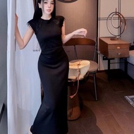 Lady's long dress, luxurious wedding dress, beautiful long black dress for women 547 (Z4) N.C