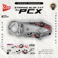 Transparent Sticker CVT Honda PCX 150/160 HAHAHA Motif Simple