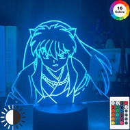 Manga Inuyasha Figure Led Night Light Lamp for Kids Bedroom Decoration Nightlight Color Changing Usb Table Lamp Gift for Child