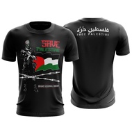 HOT T-shirt HAMAS BRIGADE AL-QAM Save Palestine Free Palestine Tshirt Microfiber Jersey | Baju Pales