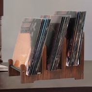 [szlztmy2mg] Vinyl Records Storage Holder Wood Portable Desk Rack for Files Magazines CD