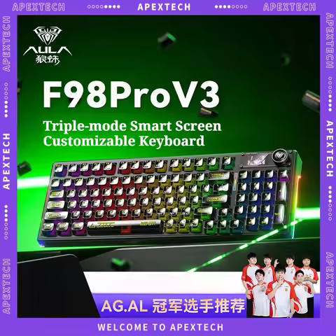 AULA F98 Pro V3 Wireless Mechanical Keyboard 98 Percent Hot Swappable Gasket Mount Tri Mode Bluetoot