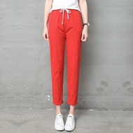 READY STOCK Womens Cotton Loose Casual Trousers - Seluar Wanita Straight Cut Pants SK14