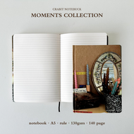 Sổ tay ghi chép A5 Crabit dot grid kẻ ngang sketchbook 130gsm - Moments Collection