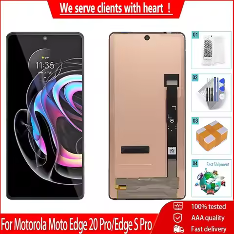 Original For Motorola Edge 20 30 Pro LCD Edge 20 Lite LCD Display Touch Screen Digitizer For Motorol