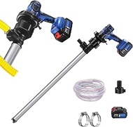 Electric Oil Drum Pump, Fuel Drum Pump with 4m Oil Outlet Hose, Flow Rate 80-150L/min, 2 Speeds Adju