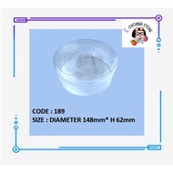 189 PS 1pcs Plastic Round Transparent Container Cookies Container Bekas Makanan Biscuit Chocolate Co