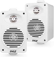 Pyle 200 Watt Bluetooth Indoor Outdoor Speakers Pair - Dual Waterproof 3.5” 2-Way Full Range Speaker
