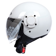 ZEUS ZS 217 WHITE RETRO DOUBLE VISOR