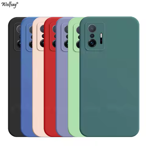 For Xiaomi Mi 11T Pro Case Silicone Soft Plain Rubber Protector Case For Mi 11T Pro Cover For Xiaomi