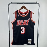 Miami Heat 13-14 SW熱壓復古NBA球衣 #3 Wade