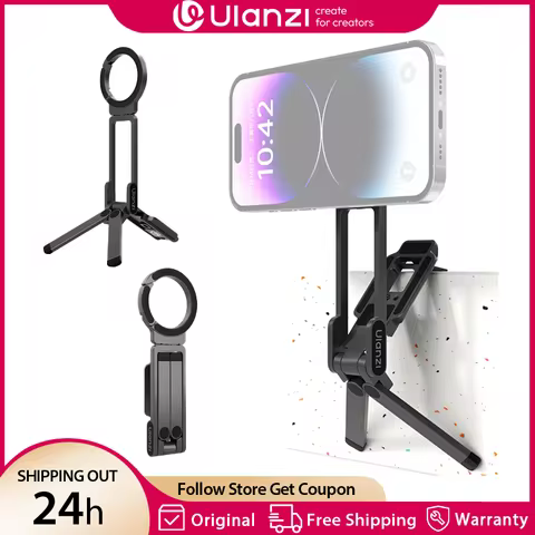 Ulanzi MA38 MagLock Phone Holder Stand Foldable Tripod Phone Mount with Arca-Swiss Magnetic Base for