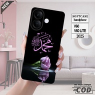 VIVO V60 5G 2025 case AND VIVO V60 LITE 2025 case _Cool Flexible Clear Black Rubber Silicone Casing