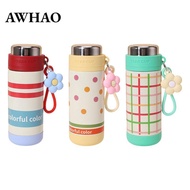 AWHAO Insulated Water Bottle, Cartoon Water Bottle, 500ml Travel Mug, Portable Coffee Cup, Thermos f