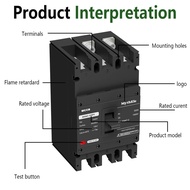 Multi-functiona 3P Plastic Shell Circuit Breaker Multifunctional Low Voltage Circuit Breaker Electro