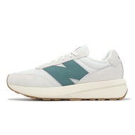 New Balance Casual Shoes 370 Men Women Shoes Sea Salt Spruce Bright Green Rubber Sole Suede Stitchin
