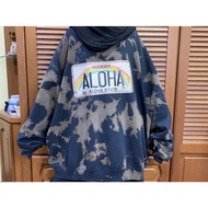 Tie Dye Sweatshirt Aloha (quaintthrift.co)