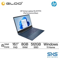 HP Victus Gaming Laptop 16-d1171TX / 16-D1172TX 16.1"FHD (i5-12500H, 512GB SSD, 8GB, RTX3060 6GB,W11H) - Performance Blue / Mica Silver [FREE] HP Backpack (Grab/Touch &amp; Go Credit Redemption : 1/5/2024 - 31/7/2024*)