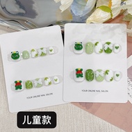 [Children Wear Armor]Little Frog Nail Stickers for Kids Waterproof Safe Cartoon Non-damaging Nail St