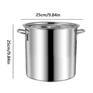 【AA NEW】 Large Stainless Steel Thick Soup Pot With Handle And Lid Big Stock Pot Bucket Pail Water Ba