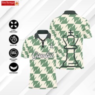 Prints Green Gambit Checkmate Jersey Retro Collar Shirt Sublimation Jersey Custom Name Retro Viral