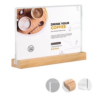 Holder Clear Sign Holder Acrylic T-Shape Display Stand A4 A5 Double Sided Plastic Paper
