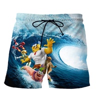 3d Printing Summer Spongebobs Casual Harajuku Style Boys Fashion Shorts Wild Beach Shorts