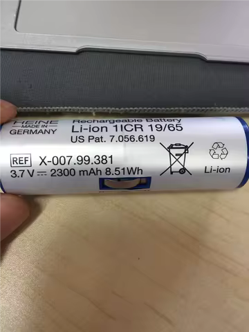 HEINE suitable for Heine fundus ophthalmoscope lithium ion battery X-007.99.381 1ICR 19/65 3.7V 2300